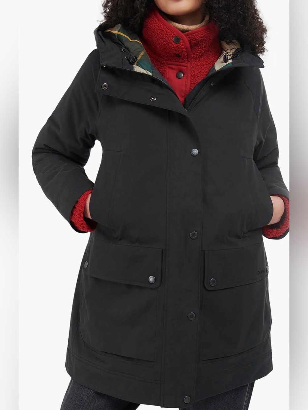 Barbour Black Winter Beadnell Waterproof Jacket—— us 12/uk 18